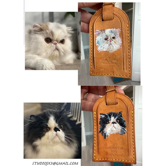 Louis Vuitton Luggage Tag with Handpainted Design Santa/Elf Vivienne - Picture 3 of 3